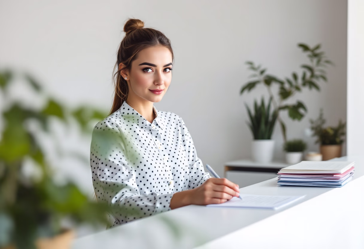 image of office receptionist (for a dental office)
